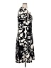 Nine West 100% Polyester Print Black Casual Dress Size 16 - photo 4