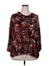 Bechamel Paisley Burgundy 3/4 Sleeve Blouse Size 3X - photo 1