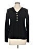 Ann Taylor LOFT Black Long Sleeve Henley Size L - photo 1