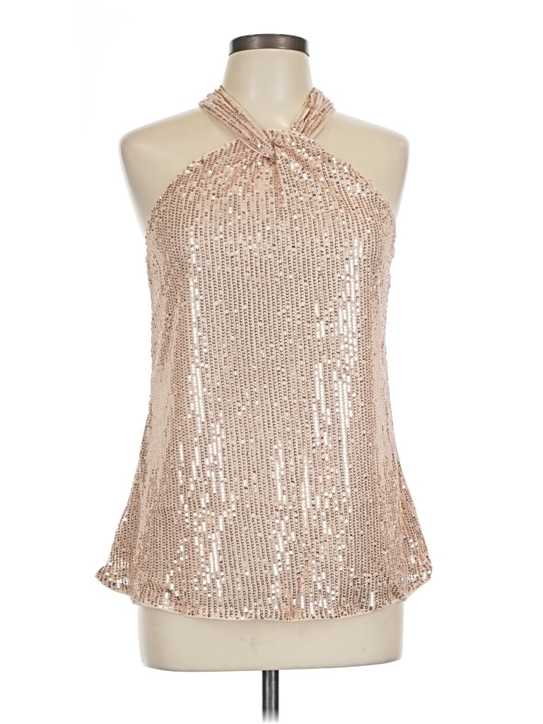 Grace Karin Sleeveless Blouse In Gold