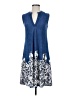 SJS Paisley Blue Casual Dress Size S - photo 1