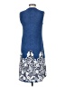 SJS Paisley Blue Casual Dress Size S - photo 2