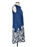 SJS Paisley Blue Casual Dress Size S - photo 4