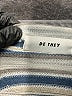 Theia Stripes Silver Blue Long Sleeve Top Size M - photo 7