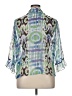 Nicola 100% Polyester Print Green 3/4 Sleeve Blouse Size XL - photo 2