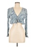 O'Neill Blue 3/4 Sleeve Blouse Size M - photo 1