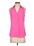 Express Pink Sleeveless Button-Down Shirt Size XS - photo 1
