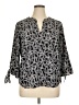 MICHAEL Michael Kors Black 3/4 Sleeve Blouse Size XL - photo 1