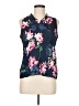 Sioni 100% Polyester Floral Blue Sleeveless Blouse Size M - photo 1