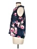 Sioni 100% Polyester Floral Blue Sleeveless Blouse Size M - photo 5