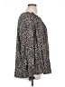 Unbranded 100% Viscose Animal Print Black Tan Long Sleeve Blouse Size XL - photo 4
