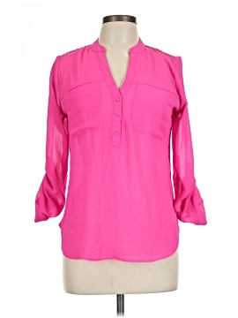 Blouse Femme Candie's Taille M Mauve - Encolure V, Manches Courtes, Dentelle, Occasion Parfait état