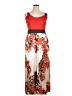 Unbranded Print Orange Casual Dress Size XL (estimated) - photo 1