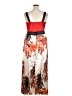 Unbranded Print Orange Casual Dress Size XL (estimated) - photo 2