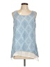 AB Studio Blue Sleeveless Blouse Size L - photo 1
