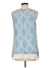 AB Studio Blue Sleeveless Blouse Size L - photo 2