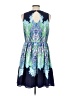 Eliza J 100% Polyester Paisley Blue Cocktail Dress Size 10 - photo 2
