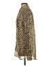 Kardashian Kollection 100% Polyester Animal Print Gold Yellow Long Sleeve Blouse Size S - photo 5