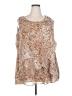 Roz & Ali 100% Polyester Brown Sleeveless Blouse Size 2X - photo 1