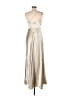 Birdy Grey 100% Polyester Metallic Silver Ivory Cocktail Dress Size M - photo 2