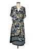 Max and Cleo Print Blue Casual Dress Size M - photo 1