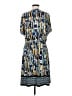 Max and Cleo Print Blue Casual Dress Size M - photo 2