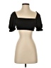 Missguided Black Short Sleeve Top Size 0 - photo 1