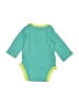 Carter's Color Block Teal Long Sleeve Onesie Size Newborn - photo 2