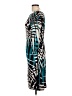 Three Dots Graphic Teal Cocktail Dress Size L - photo 5