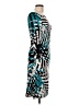 Three Dots Graphic Teal Cocktail Dress Size L - photo 4
