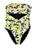Assorted Brands Floral Green One Piece Swimsuit Size S - photo 1