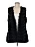 Massini 100% Polyester Black Faux Fur Vest Size M - photo 1