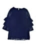 Amy Byer 100% Polyester Blue 3/4 Sleeve Blouse Size 8 - photo 1