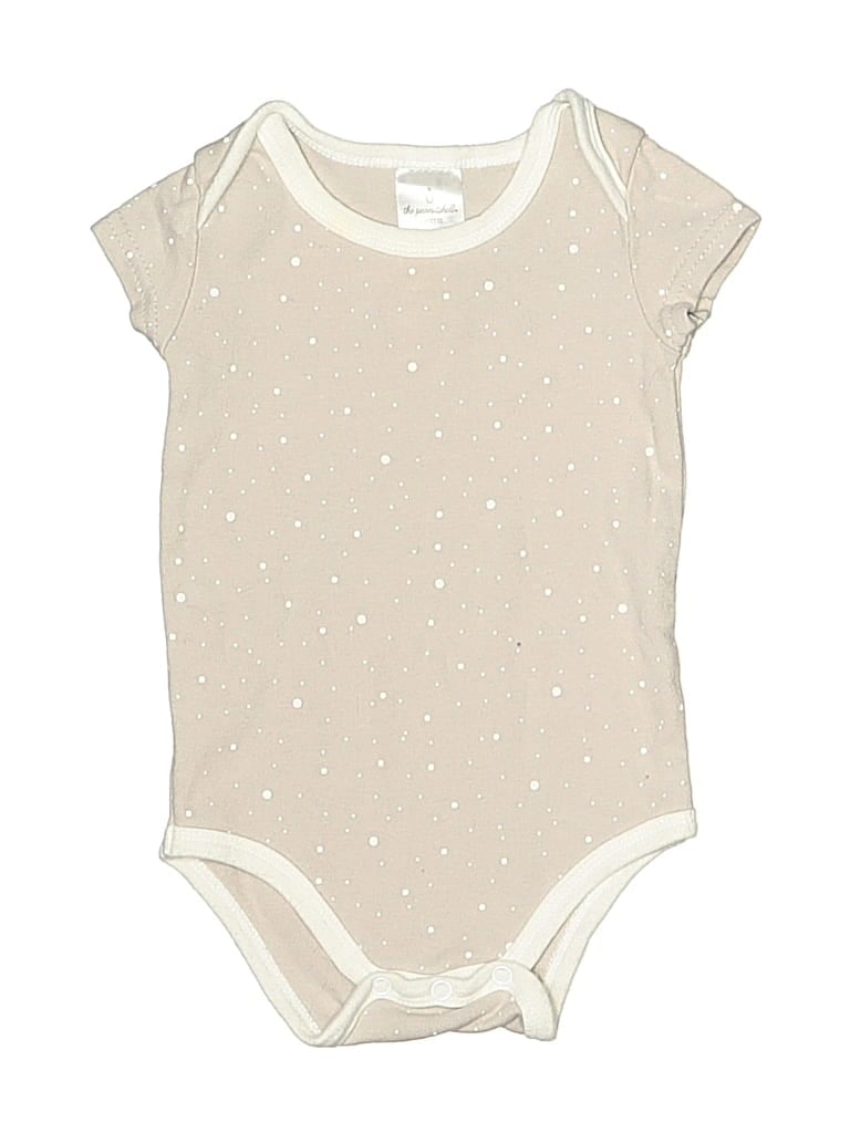 Pre-owned The Peanutshell Babies' Short Sleeve Onesie In White