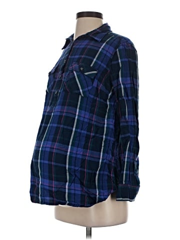 Isabel Maternity 3/4 Sleeve Button-Down Shirt (view 1)