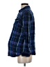 Isabel Maternity 100% Rayon Plaid Blue 3/4 Sleeve Button-Down Shirt Size Sm Maternity - photo 5