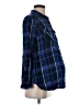 Isabel Maternity 100% Rayon Plaid Blue 3/4 Sleeve Button-Down Shirt Size Sm Maternity - photo 4