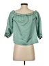 Tibi 100% Polyester Teal 3/4 Sleeve Blouse Size 2 - photo 2