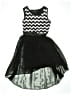 Disorderly Kids 100% Polyester Chevron-herringbone Black Dress Size 7 - photo 1