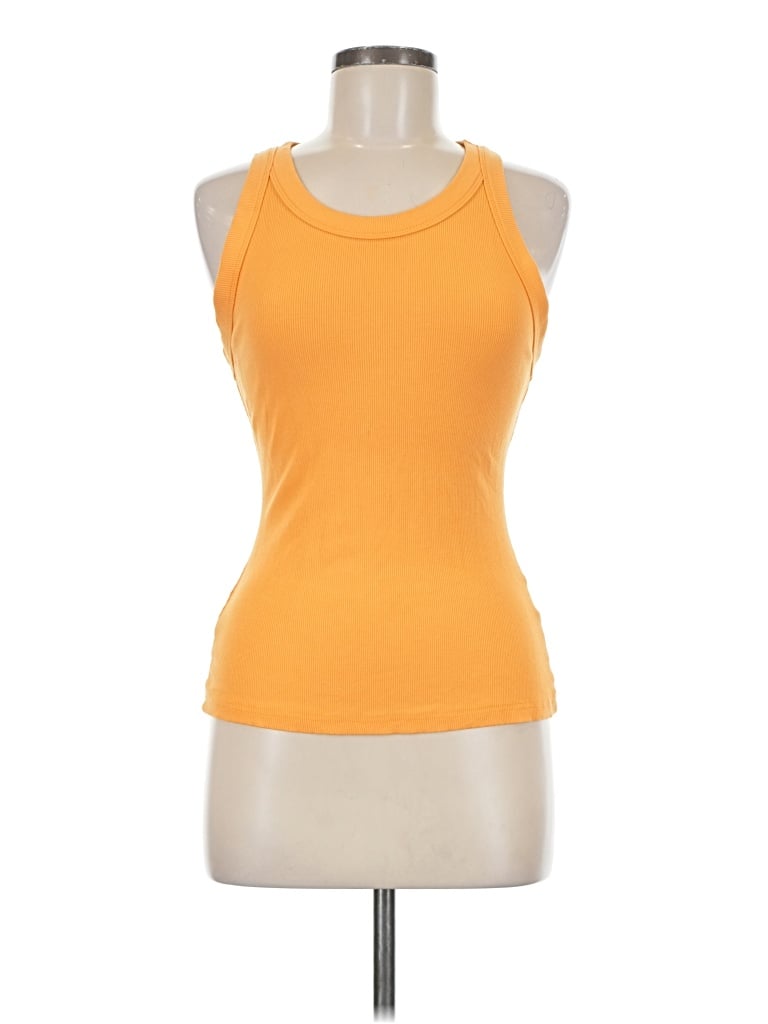 Pre-owned Chicme Tank Top Orange Halter Neckline Tops