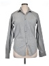 DKNY Chevron-herringbone Gray Long Sleeve Button-Down Shirt Size M - photo 1