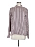 Express 100% Polyester Stripes Pink Long Sleeve Blouse Size M - photo 1