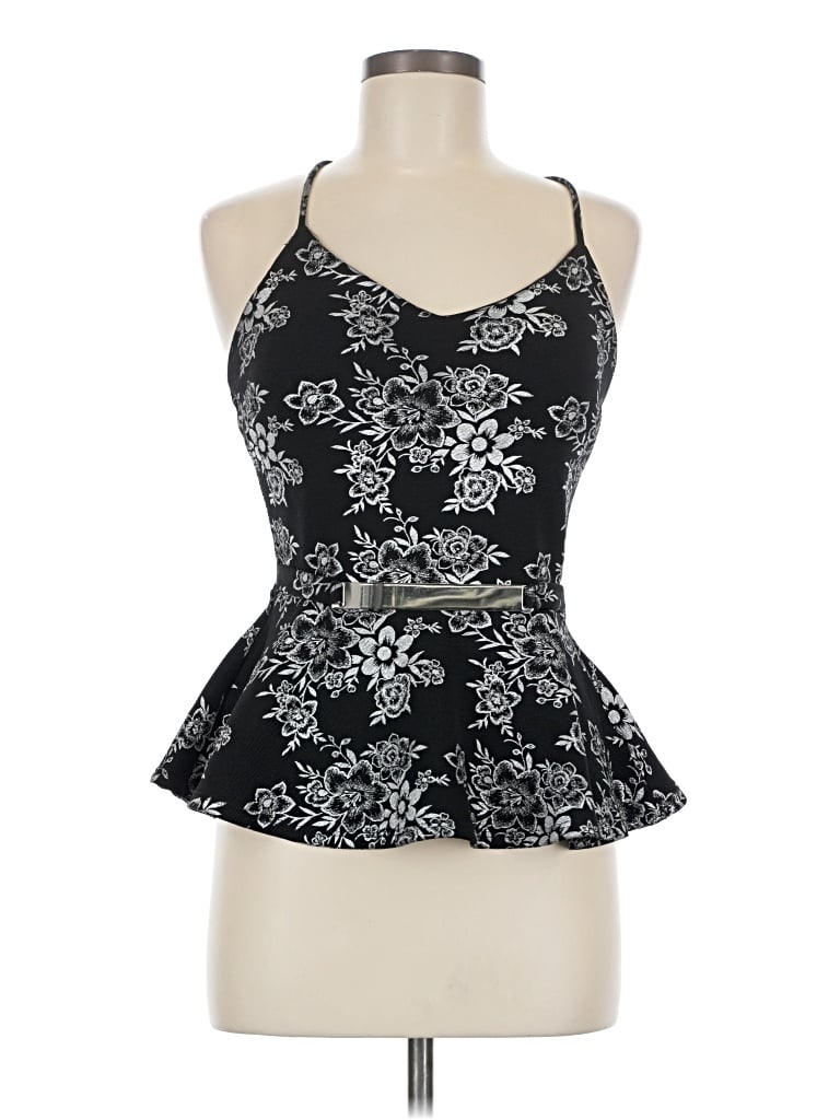 Pre-owned Papaya Sleeveless Top Black Halter Neckline Tops