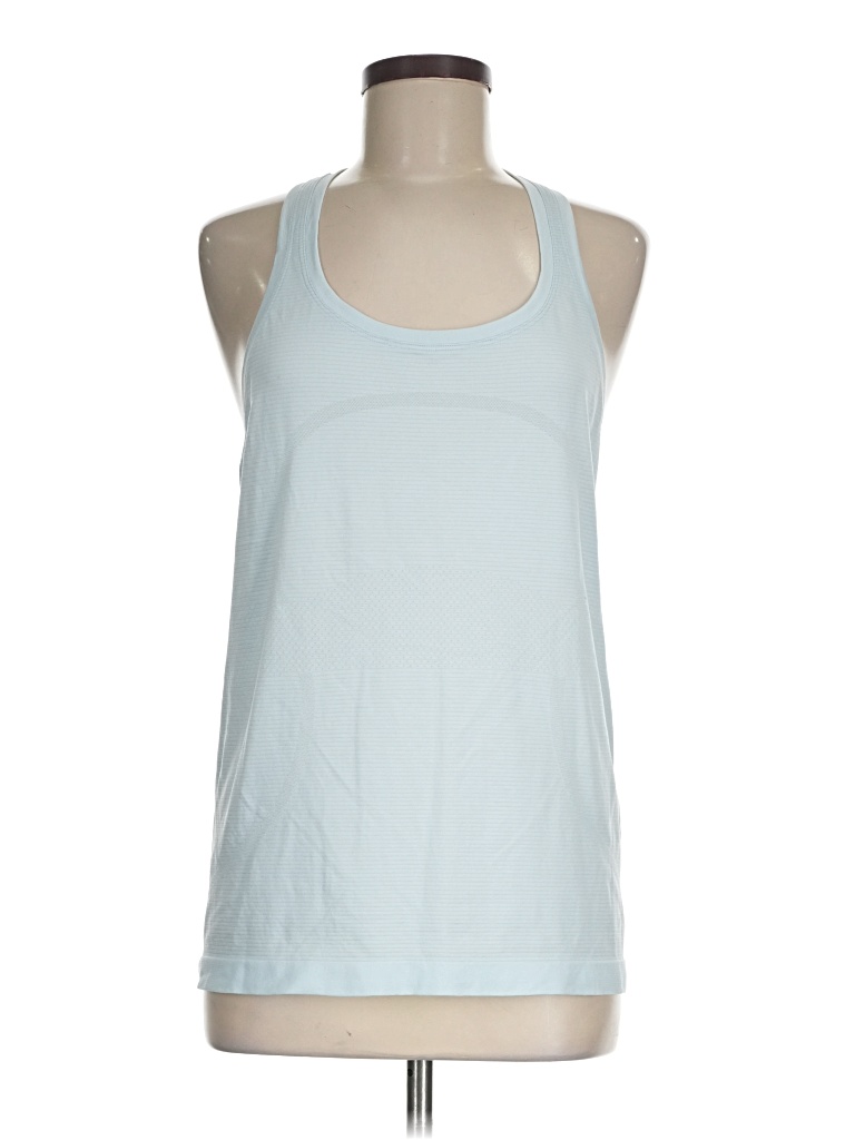 Pre-owned Lululemon Athletica Tank Top Blue Halter Neckline Tops