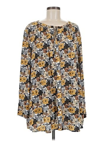 Ulla Popken Long Sleeve Blouse (view 1)