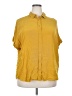 GOODTHREADS 100% Viscose Yellow Short Sleeve Blouse Size XXL - photo 1