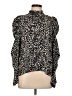Zara Animal Print Black Long Sleeve Blouse Size L - photo 1