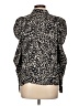Zara Animal Print Black Long Sleeve Blouse Size L - photo 2