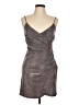 B. Smart 100% Polyester Metallic Silver Cocktail Dress Size 11 - 12 - photo 1