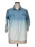 Takara 100% Cotton Blue 3/4 Sleeve Button-Down Shirt Size XL - photo 1